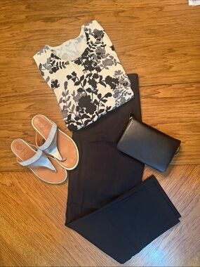 J. Jill Black Straight-Leg Ponte Pants